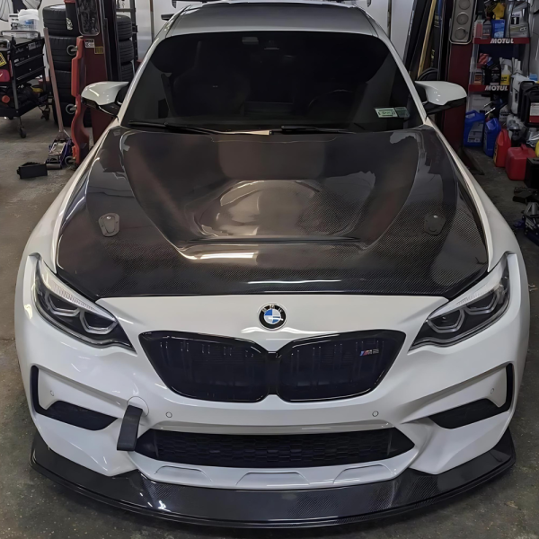 Motorhuv i pre-preg carbon GTS-stil för BMW M2 F87 2014–2020