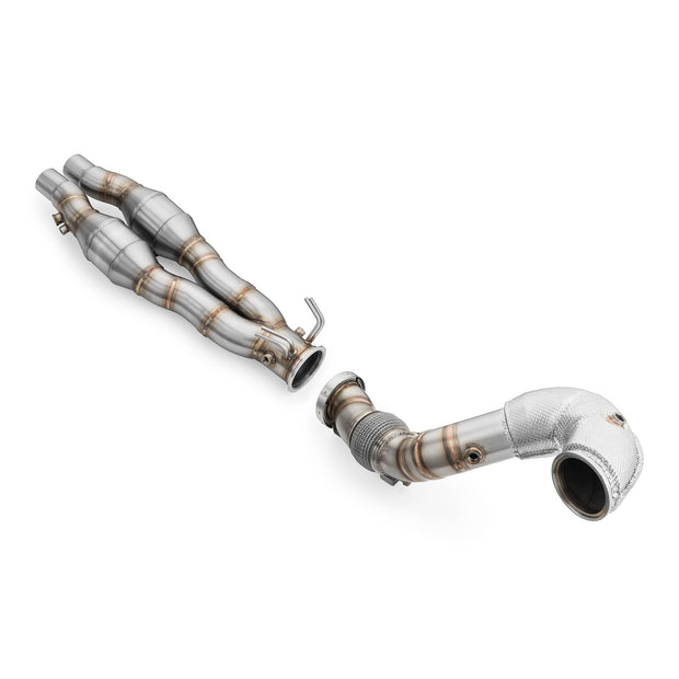 AUDI RS Q3 2.5 TFSI Downpipe with heat shield and catalytic converters RM Motors