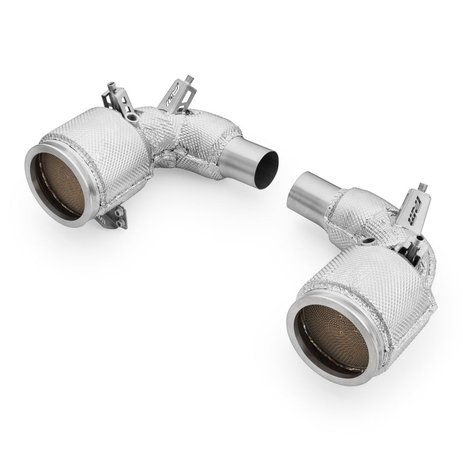 Downpipe Porsche 911 992 Turbo / Turbo S with catalytic converter and heat shield RM Motors