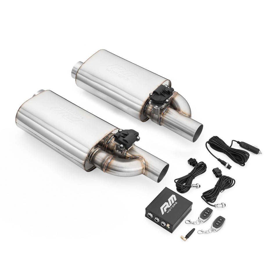 Set of chamber silencers with electric valve EV05