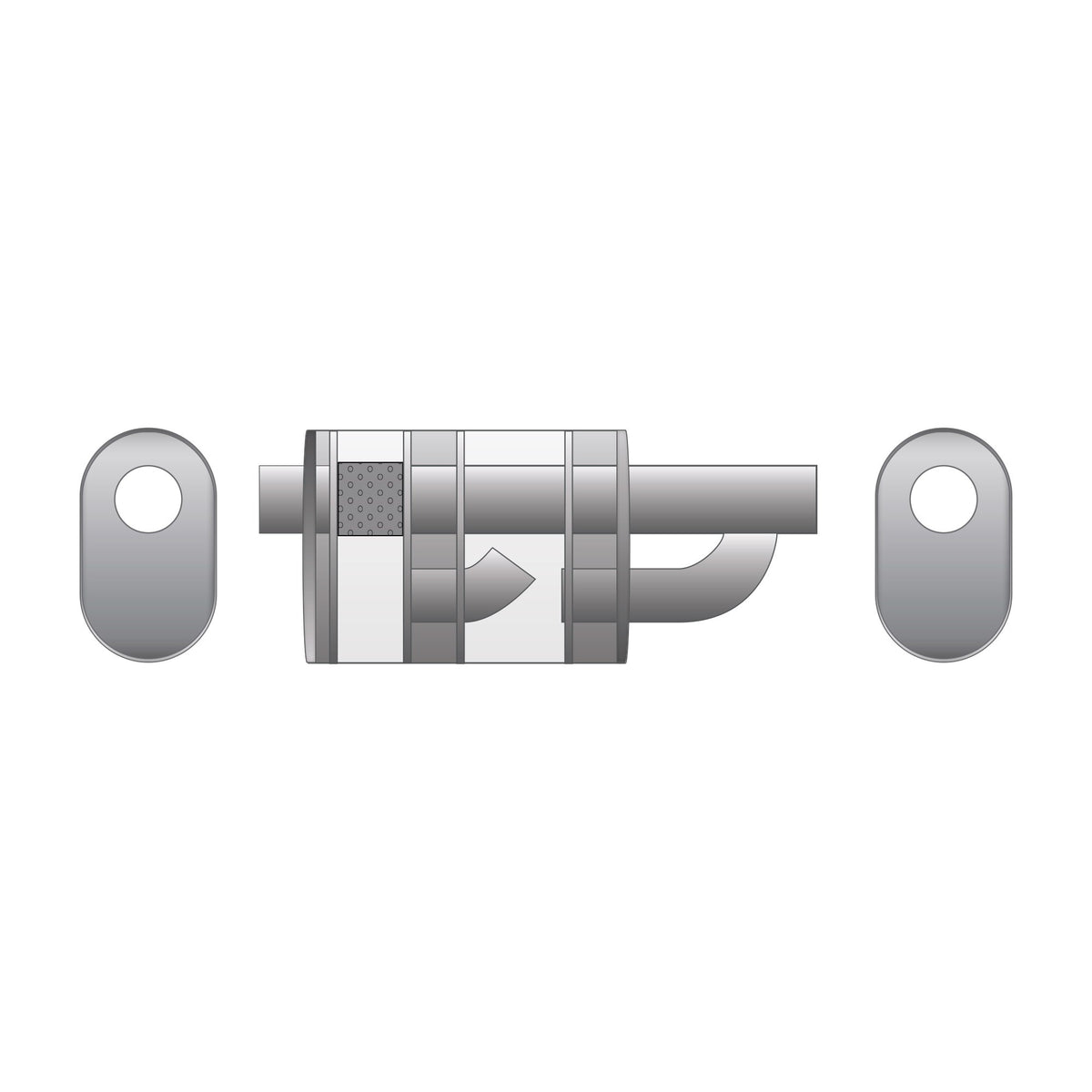 Set of chamber silencers with electric valve EV05
