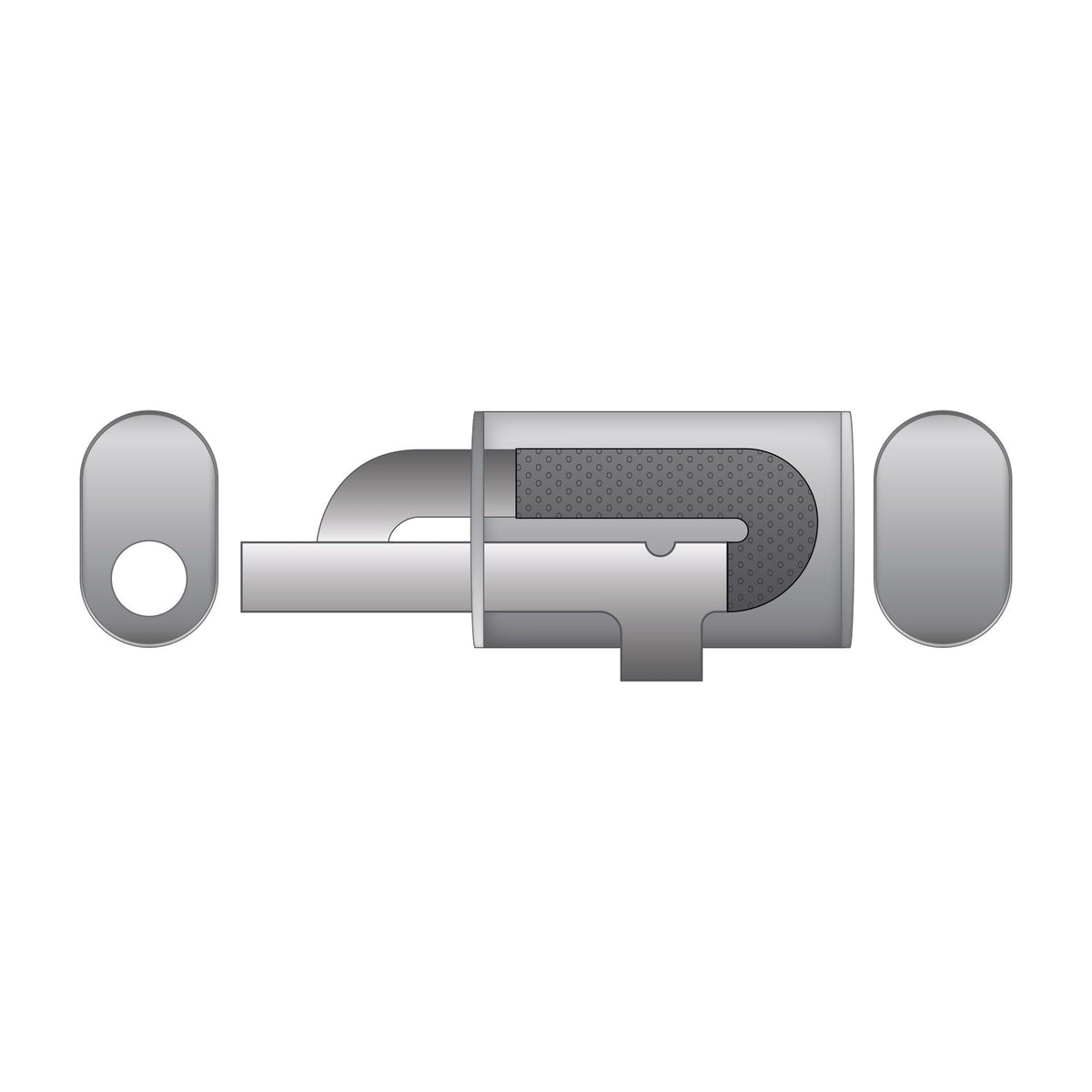 Set of transverse through silencers with electric valve EV04 RM Motors
