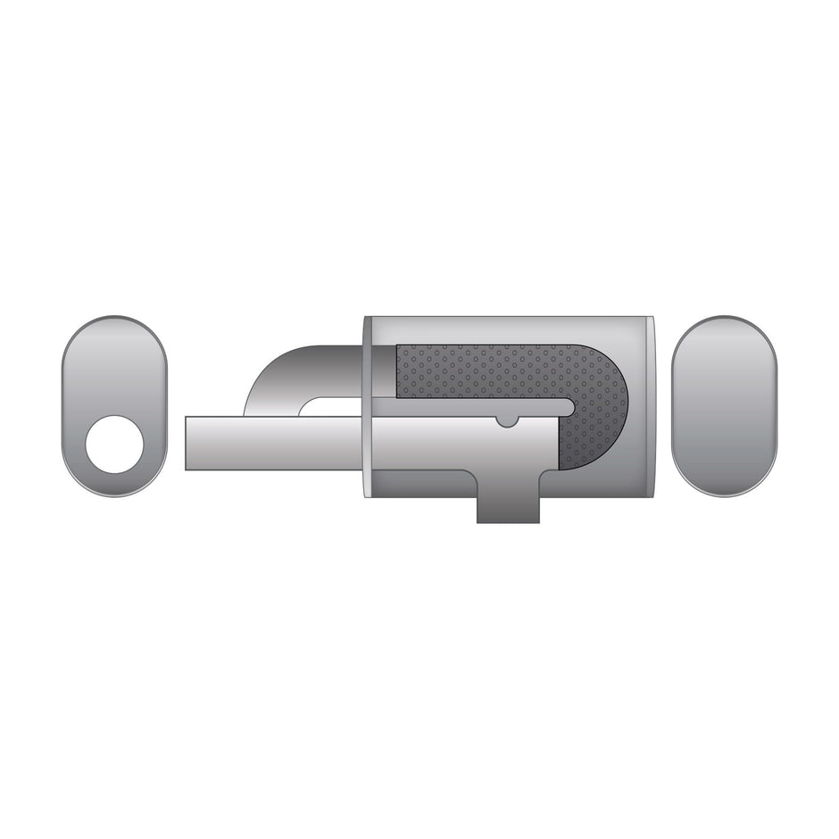 Set of transverse through silencers with electric valve EV04 RM Motors