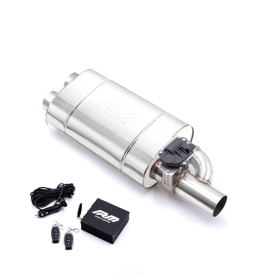 Straight-through Ljuddämpare with Electric Valve EV03