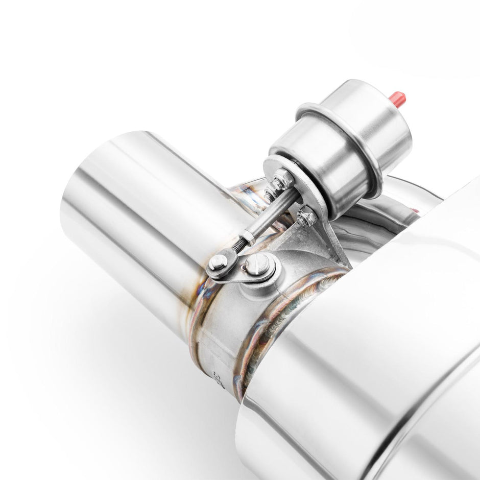 Straight-through Ljuddämpare with a vacuum valve