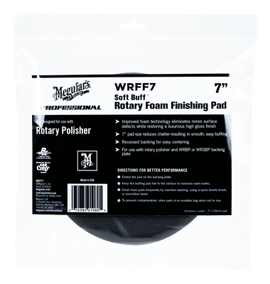 Meguiar's Rotary Foam Finishing Pad 7" svart finishrondell