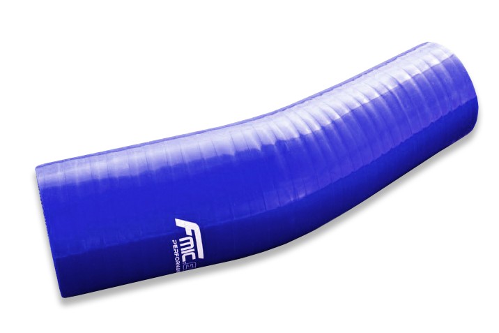 FMIC Reducerande silikonböj 23° 45/57 mm – Blå