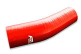 FMIC Reducerande silikonböj 23° 70/89 mm Röd