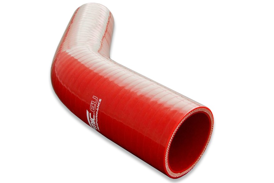 FMIC Reducerande silikonböj 45° 63/76 mm – Röd