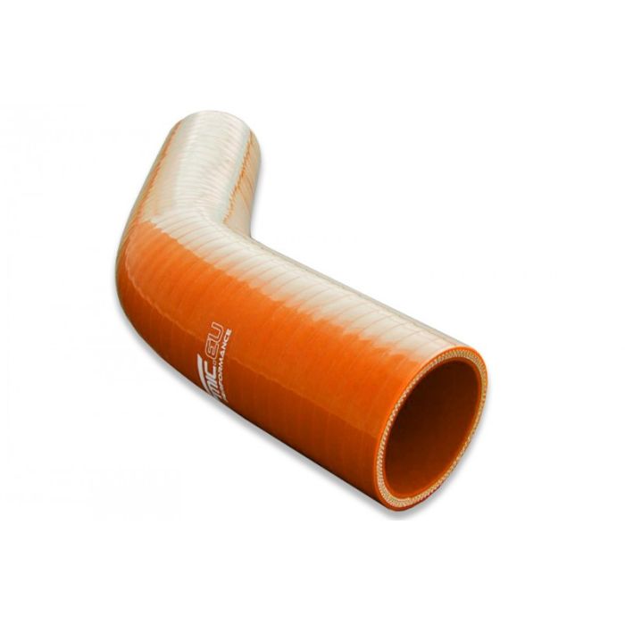 FMIC Reducerande silikonböj 45° 76/95 mm – Orange