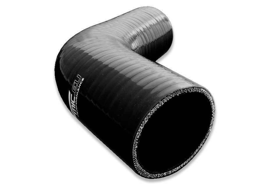 FMIC Reducerande silikonböj 67° 63/89 mm – Svart