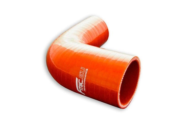FMIC Reducerande silikonböj 90° 28/38 mm – Orange