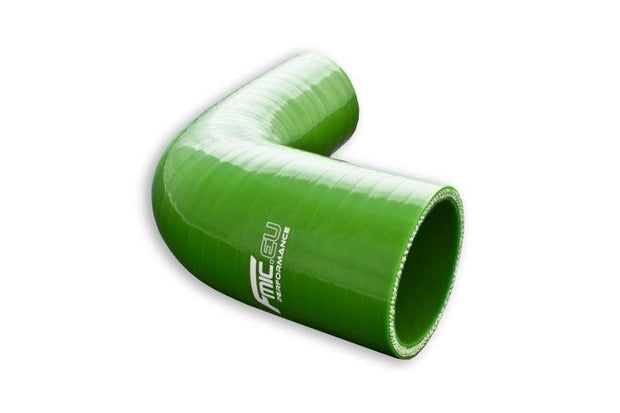 FMIC Reducerande silikonböj 90° 28/38 mm – Grön