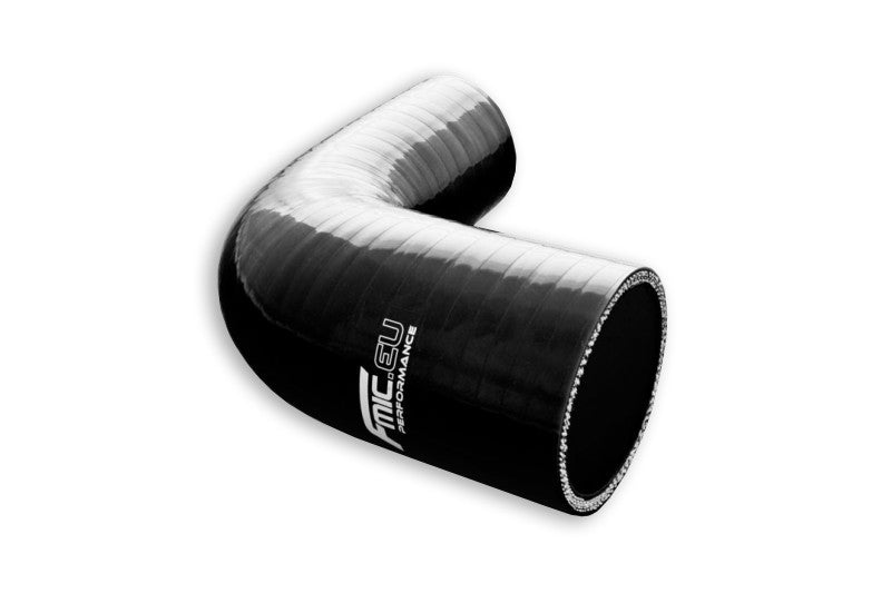 FMIC Reducerande silikonböj 90° 76/89 mm – Svart