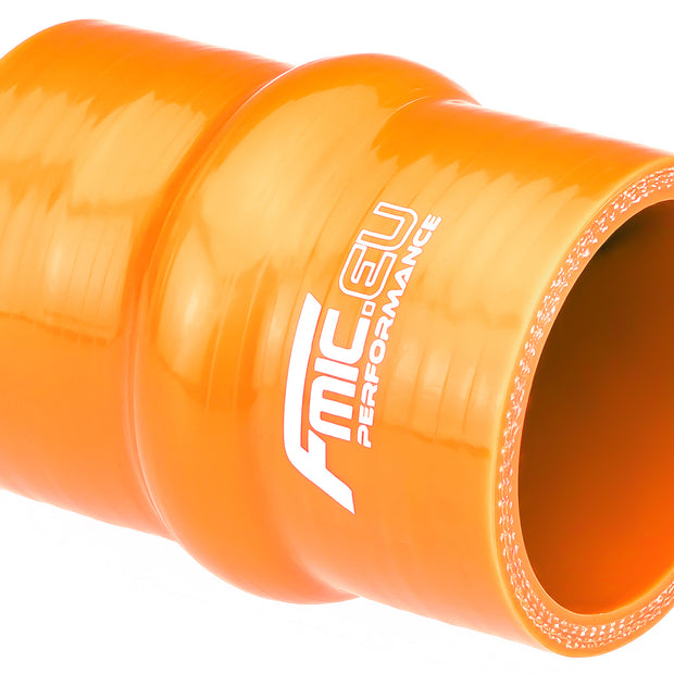 FMIC Silikonkoppling med hump 102 mm – Orange