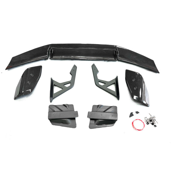 Swan Neck-bakvinge i pre-preg carbon för BMW M2/M3/M4/M5/M8 F80/F82/F87/G80/G82/G22/G26