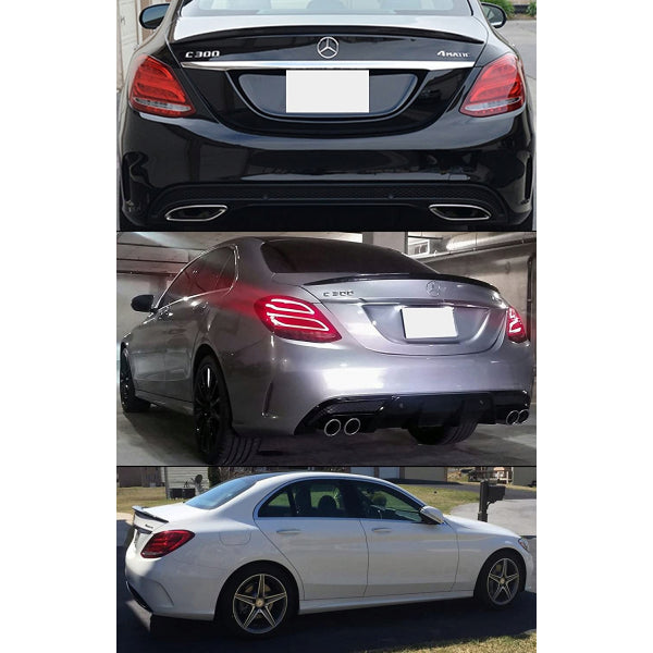 Bakspoiler i carbon i AMG-stil för Mercedes-Benz C-klass W205 Sedan