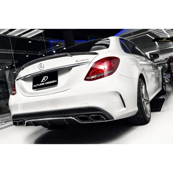 Bagageluckespoiler i carbon C63 AMG-stil för Mercedes-Benz C-klass W205 Sedan