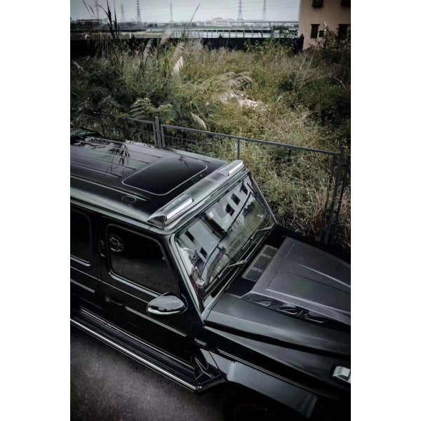 Främre takspoiler med LED i carbon B800-stil för Mercedes-Benz G63 W463A/W464