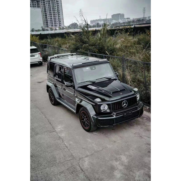 Främre takspoiler med LED i carbon B800-stil för Mercedes-Benz G63 W463A/W464