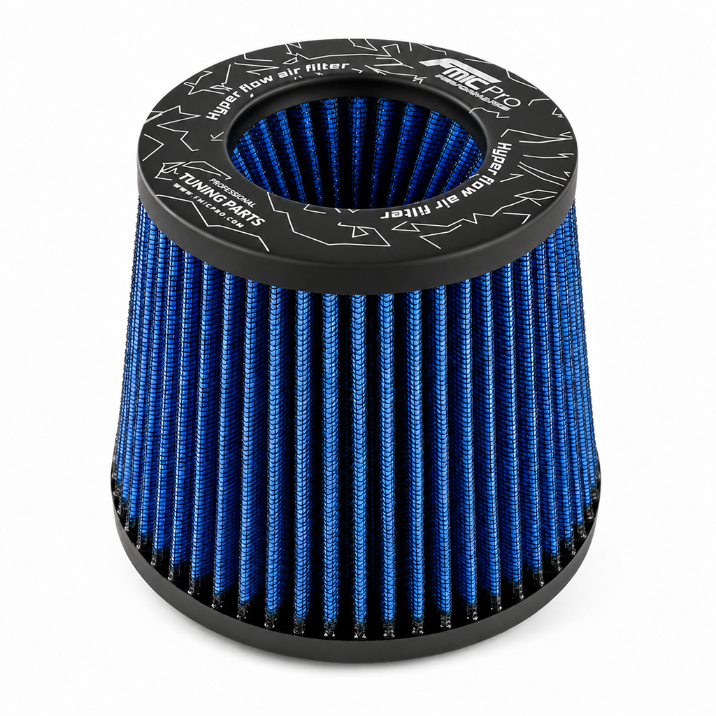 FMIC.Pro koniskt luftfilter 70 mm anslutning, längd 125 mm – blå