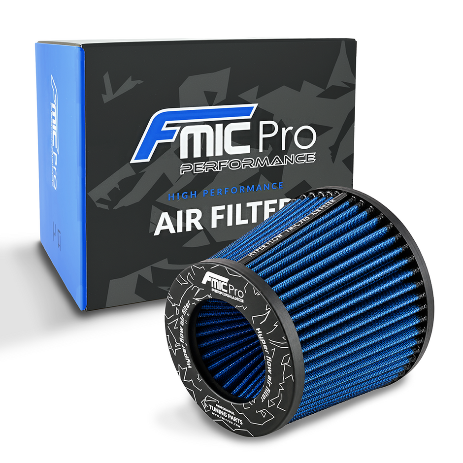 FMIC.Pro koniskt luftfilter 76 mm anslutning, längd 125 mm blå