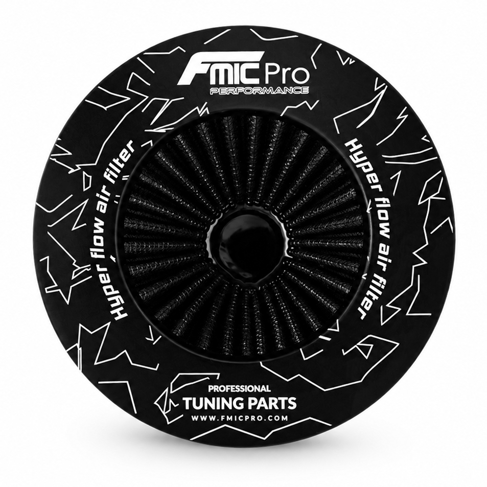 FMIC.Pro koniskt luftfilter 89 mm anslutning, längd 125 mm – svart