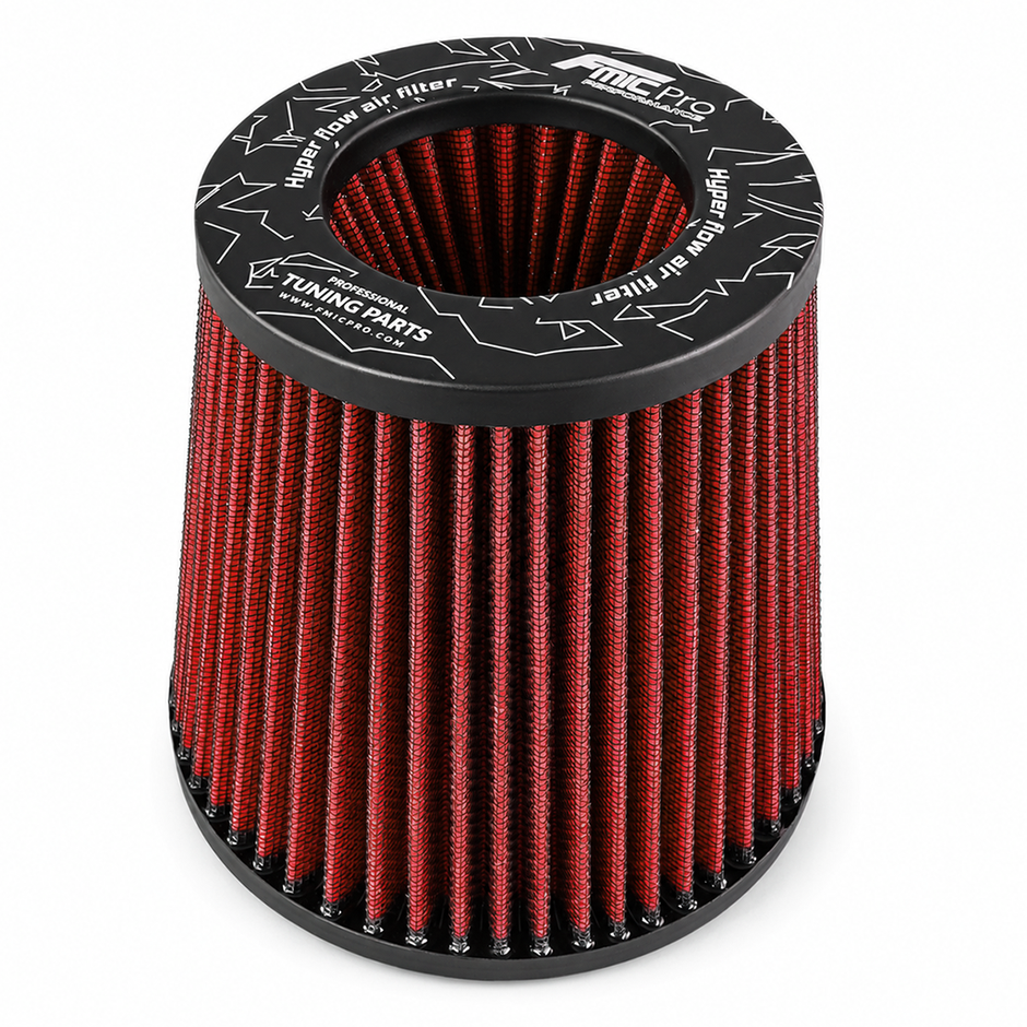 FMIC.Pro koniskt luftfilter 102 mm anslutning, längd 150 mm röd – bild 3