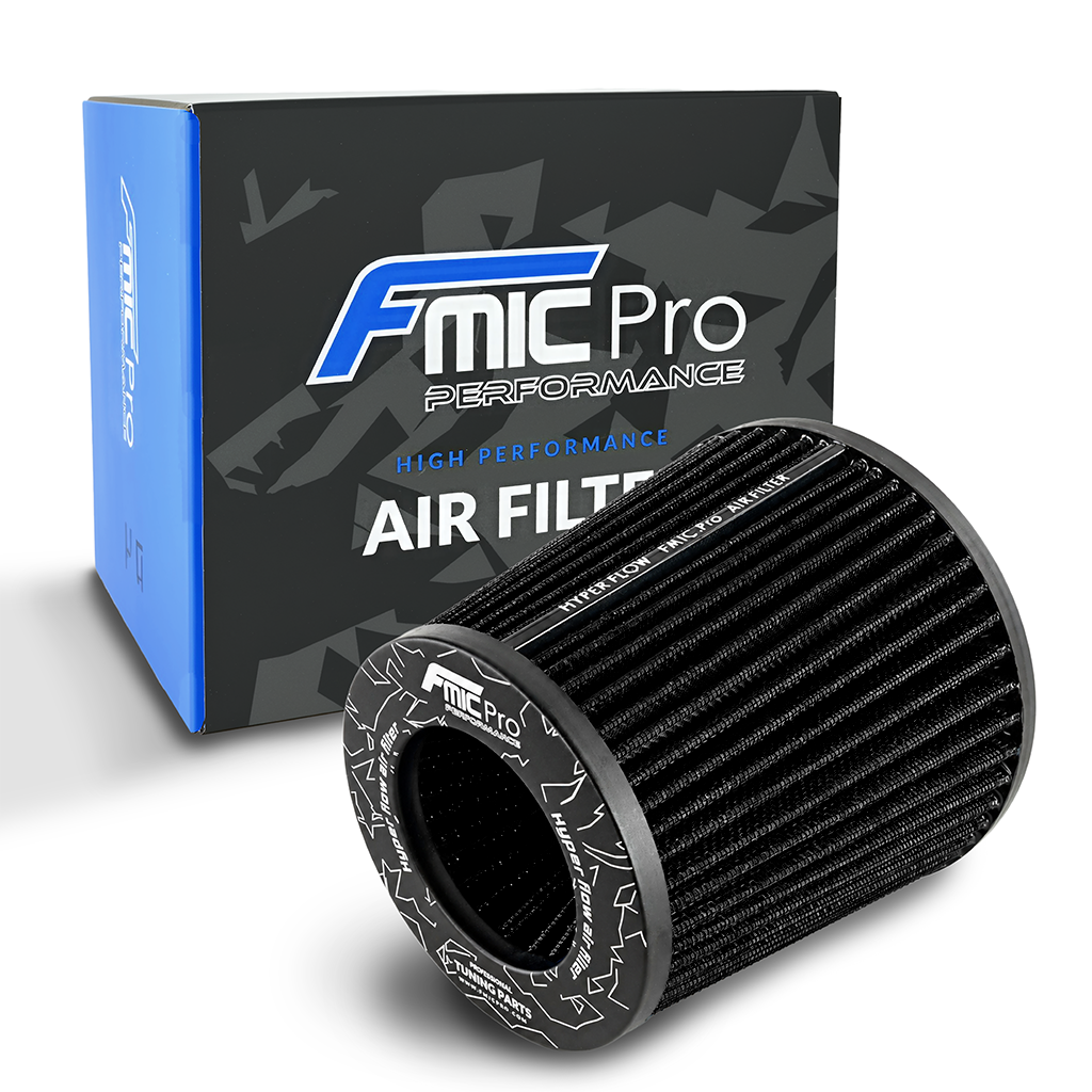 FMIC.Pro koniskt luftfilter 76 mm anslutning, längd 150 mm – svart