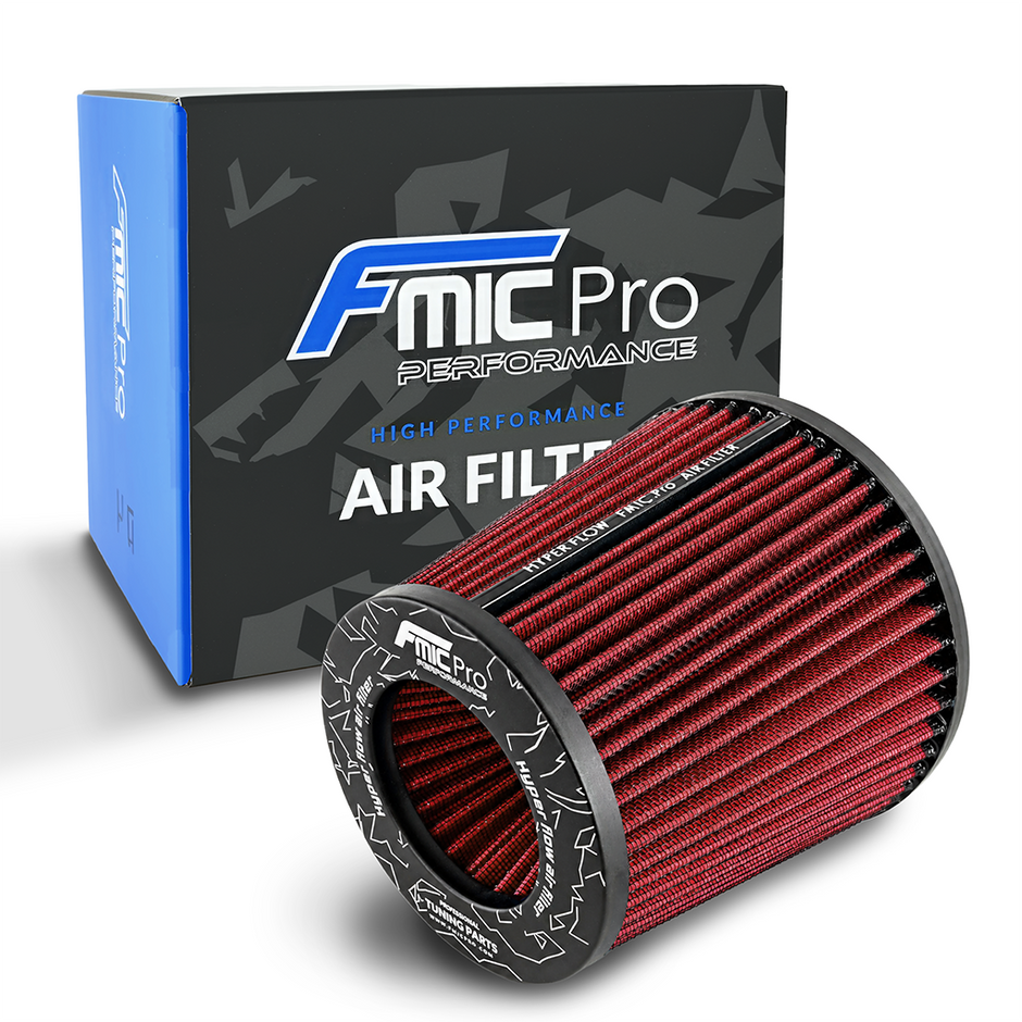 FMIC.Pro koniskt luftfilter 89 mm anslutning, längd 150 mm röd