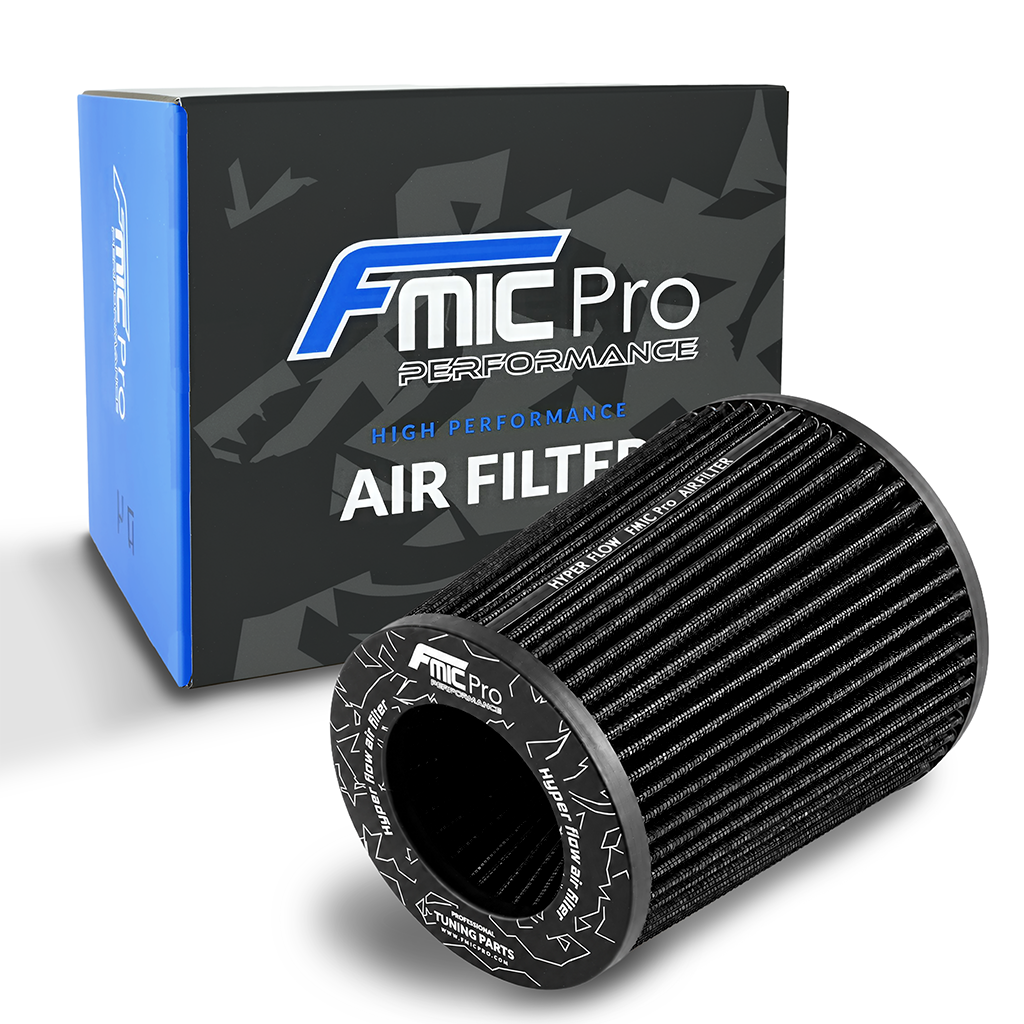 FMIC.Pro koniskt luftfilter 76 mm anslutning, längd 175 mm – svart