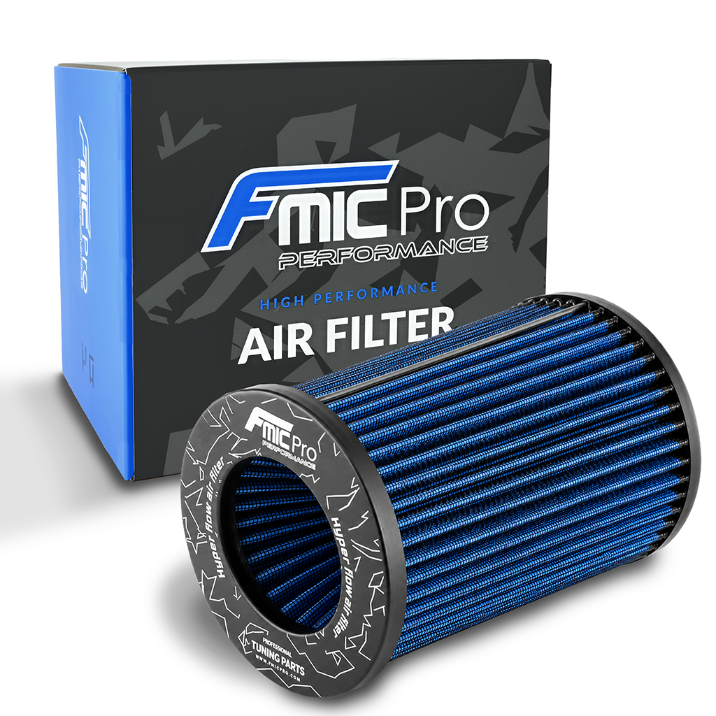FMIC.Pro koniskt luftfilter 70 mm anslutning, längd 200 mm – blå