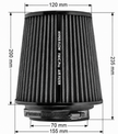 FMIC.Pro koniskt luftfilter 70 mm anslutning, längd 200 mm blå – bild 6