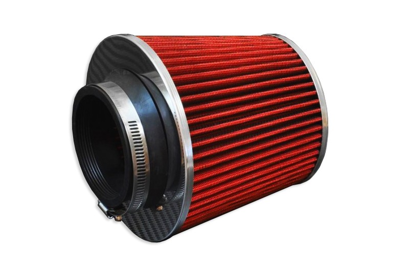 FMIC koniskt luftfilter 102 mm anslutning – röd