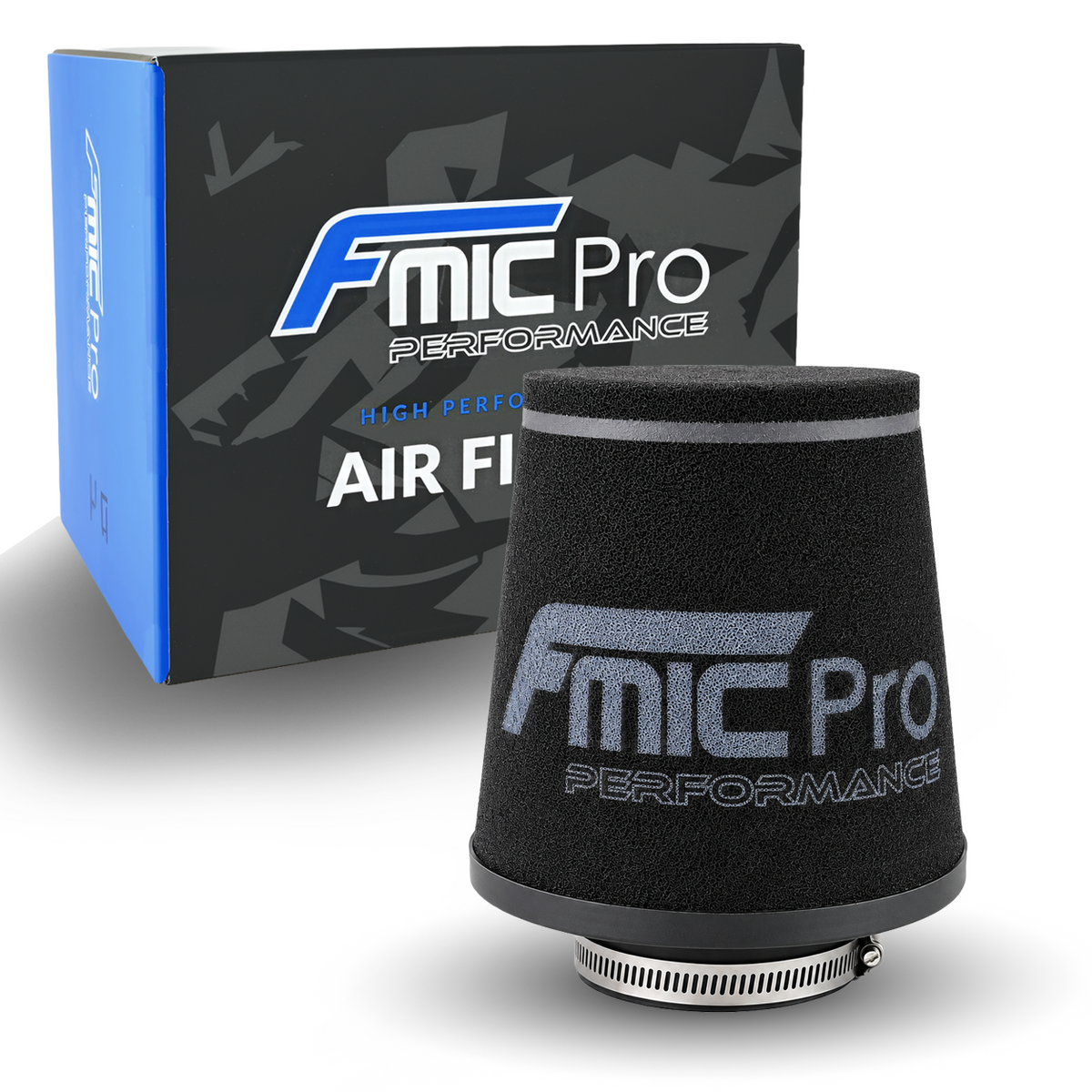 FMIC.Pro koniskt skumfilter 76 mm anslutning, längd 155 mm