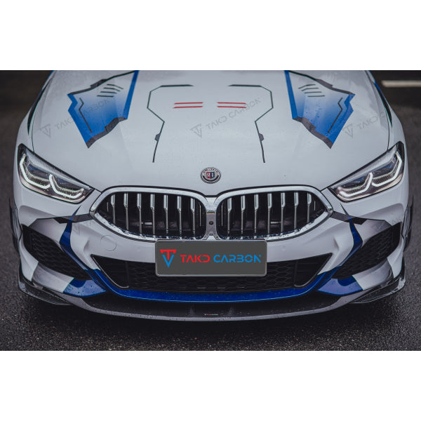 TAKD frontläpp i Dry Carbon för BMW 8-serie G16 Gran Coupé – variant 2