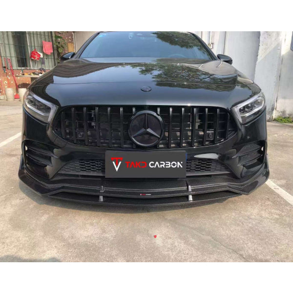 TAKD frontläpp i Dry Carbon 2x2 twill för Mercedes-Benz A35 AMG W177