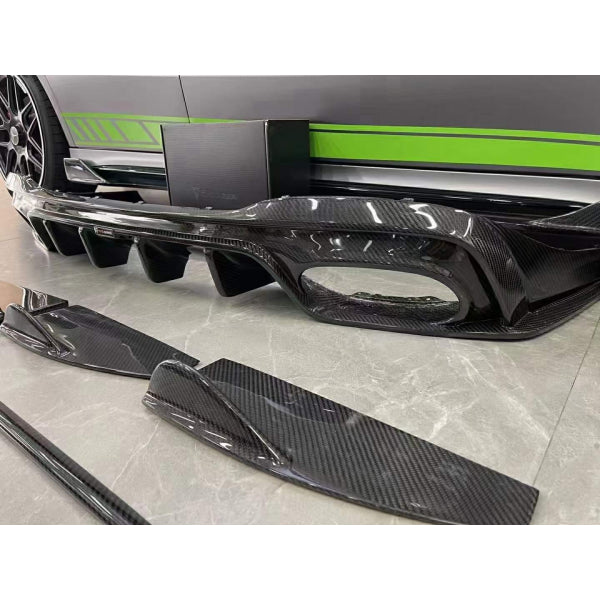 TAKD diffusor till bakre stötfångare i Dry Carbon för Mercedes-Benz CLA 45 AMG C118