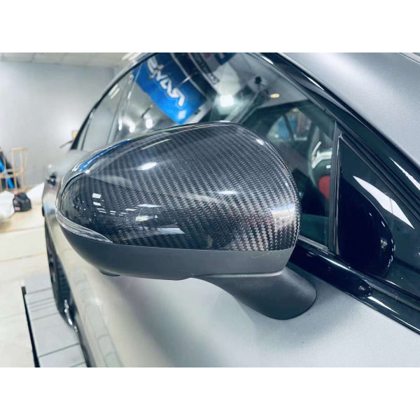 TAKD backspegelkåpor i Dry Carbon för Mercedes-Benz CLA 45 AMG C118 – bild 3