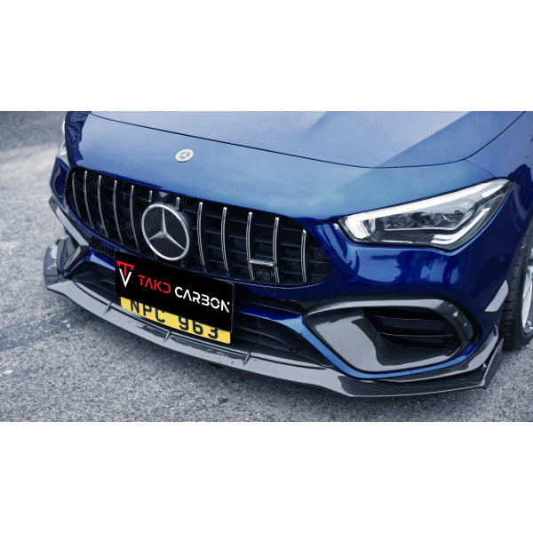 TAKD dekorlister till främre stötfångare i Dry Carbon för Mercedes-Benz CLA 45 S AMG C118 – bild 3