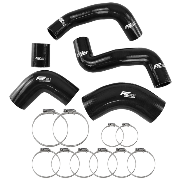 FMIC.EU Silikonslangsats för intercooler – Land Rover Freelander 1 TD4 2.0 TD (5 delar) – Svart