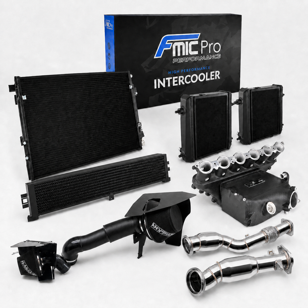 FMIC.Pro tuningpaket med chargecooler, kylare, downpipes & insug – BMW M2 G87 / M3 G80 / M4 G82 S58 (PP-016)